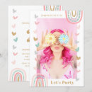 Recherche de boho rainbow anniversaire invitations Tendance