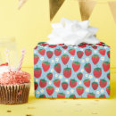 Recherche de fraises papier cadeau Rouge