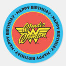 Recherche de anniversaire super héros autocollants Rétro