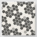 Recherche de motif hexagonal dessous de verres Noir