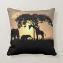 Recherche de safari africain coussins Silhouette