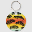 Recherche de palmiers tropicaux porteclés Abstrait