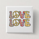 Recherche de hippie style badges Paix et amour