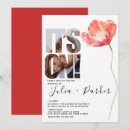 Recherche de poppy mariage invitations Rouge