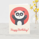 Recherche de ours panda vœux cartes Dessin animé