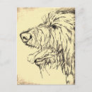 Recherche de portrait de loup cartes postales Vintage