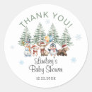 Zoek naar winter dieren stickers Winter baby shower