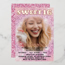 Zoek naar girly sweet 16 uitnodigingen Glitter