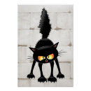 Zoek naar katten cartoon posters Zwarte kat