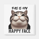 Zoek naar gelukkig gezicht magneten Kat