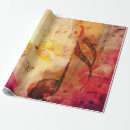 Recherche de notes musicales papier cadeau Floral