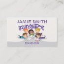 Recherche de babysitters cartes visite Soin