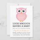 Recherche de hibou rose invitations C'est une fille