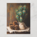 Recherche de plumes paon cartes postales Hiver