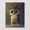 Recherche de petit hibou cartes postales Chouette