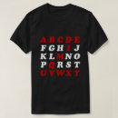 Recherche de alphabet tshirts Unique