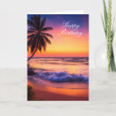 Recherche de plage tropicale vœux cartes Coucher de soleil