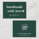 Recherche de fait main avec amour cartes visite Élégant