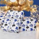 Recherche de le football papier cadeau Bleu