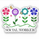 Recherche de carrière autocollants Travailleur social