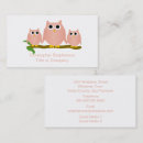 Recherche de hibou rose cartes visite Oiseau