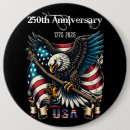 Recherche de juillet quatre badges Patriotique