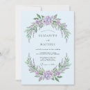 Recherche de bleu lavande mariage invitations Floral