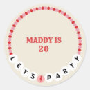 Recherche de red rose autocollants Fête d'anniversaire