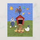 Recherche de poules poussins cartes postales Coq