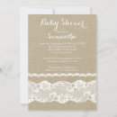 Zoek naar burlap baby shower invitations Kant