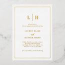 Recherche de partie de fiançailles invitations Monogramme