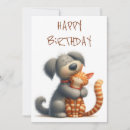 Recherche de chat heureux vœux cartes Bizarre
