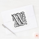 Recherche de monogramme w autocollants Alphabet