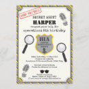 Recherche de agent secret cartes invitations Enfants