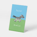 Zoek naar zebra naambordjes Schattig