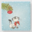 Recherche de chat siamois dessous de verres Noël