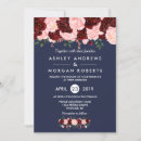 Recherche de bordeaux et bleu marine mariage invitations Fleurs