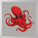 Zoek naar octopus kunst Rood