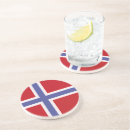 Recherche de drapeau norvégien dessous de verres Bleu