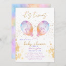 Recherche de twin baby shower invitations Rose et or