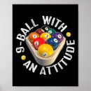 Recherche de boule de billard posters Joueur de piscine