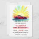 Recherche de voiture de sport invitations Aquarelle