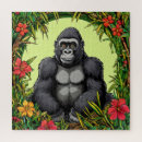 Recherche de gorille puzzles Jungle