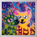 Zoek naar kleurrijke katten posters For her