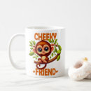 Recherche de dessin singe tasses Illustration