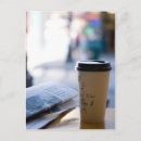 Recherche de café de matin cartes postales Latte