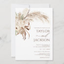 Recherche de pampas mariage invitations Moderne