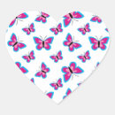 Recherche de coeur papillon autocollants Rose