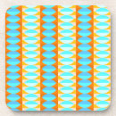 Recherche de jaune et turquoise dessous de verres Moderne