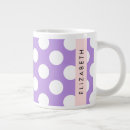 Recherche de pois violet tasses Monogramme